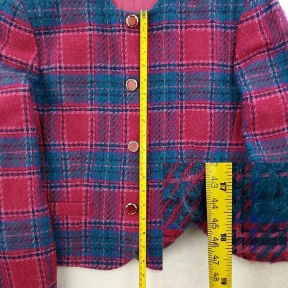 Pendleton Vintage Made USA Blazer Jacket Plaid Virgin Wool Women 16 Dry Cleaned - Picture 7 of 15